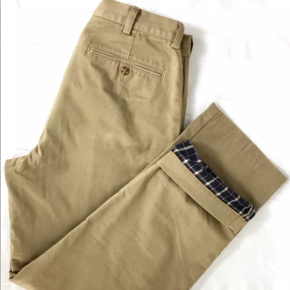 ll bean flannel lined khakis